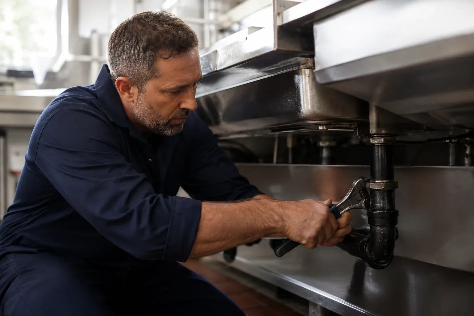 Commercial plumber servicing a business in Caledon
