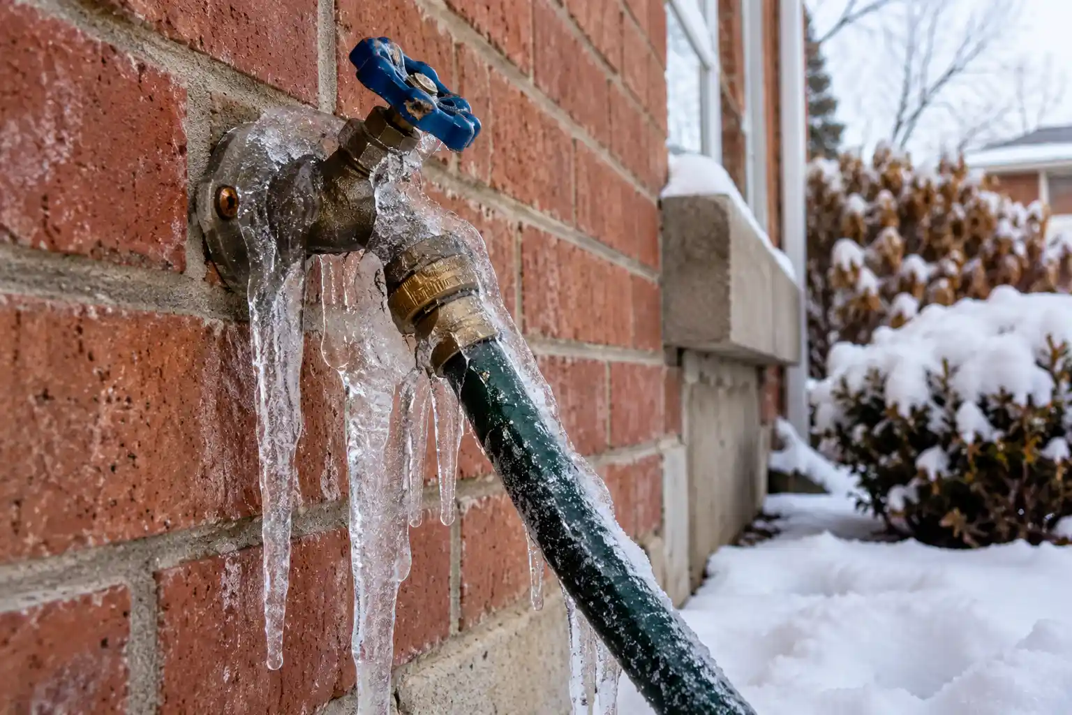 burst pipe repair Caledon plumber thawing a frozen water line